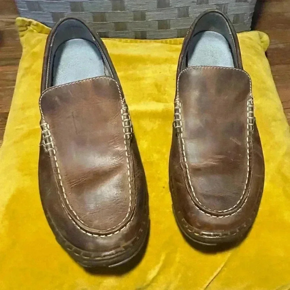 Dr. Martens Jacob Brown Leather Slip On Loafers Shoes Men's Size 10 - Picture 2 of 8